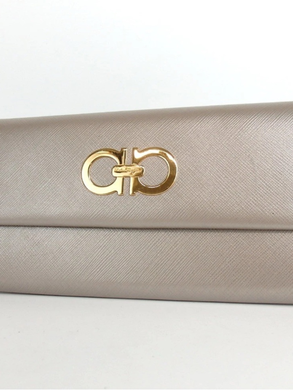 FERRAGAMO Taupe Long Wallet